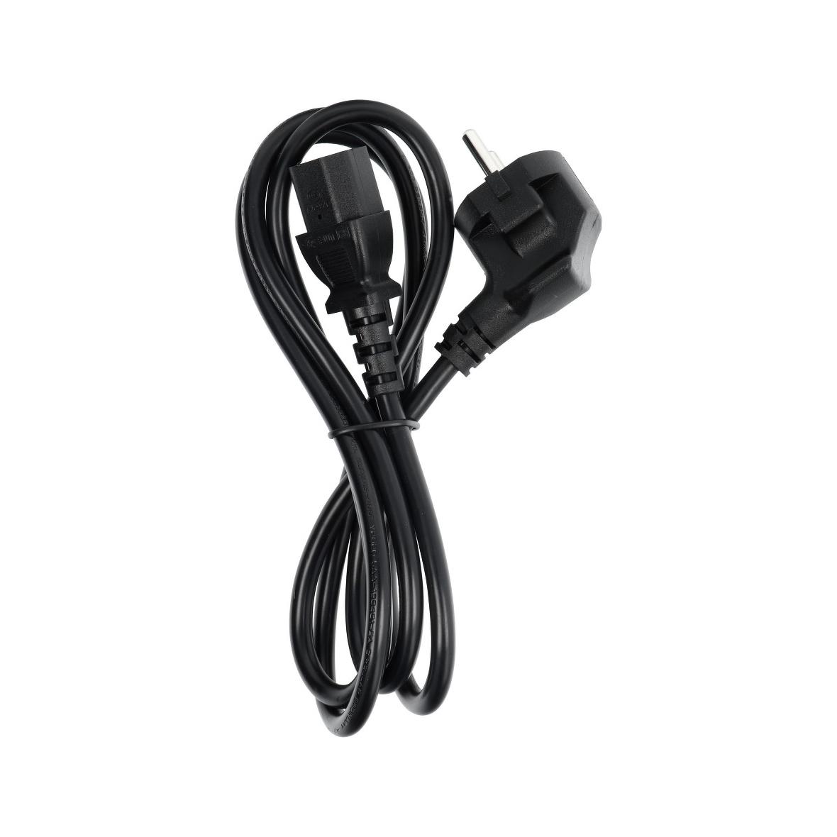 Kabel zasilający do komputera PC / drukarka / monitor 230V 16A 1,5 m czarny