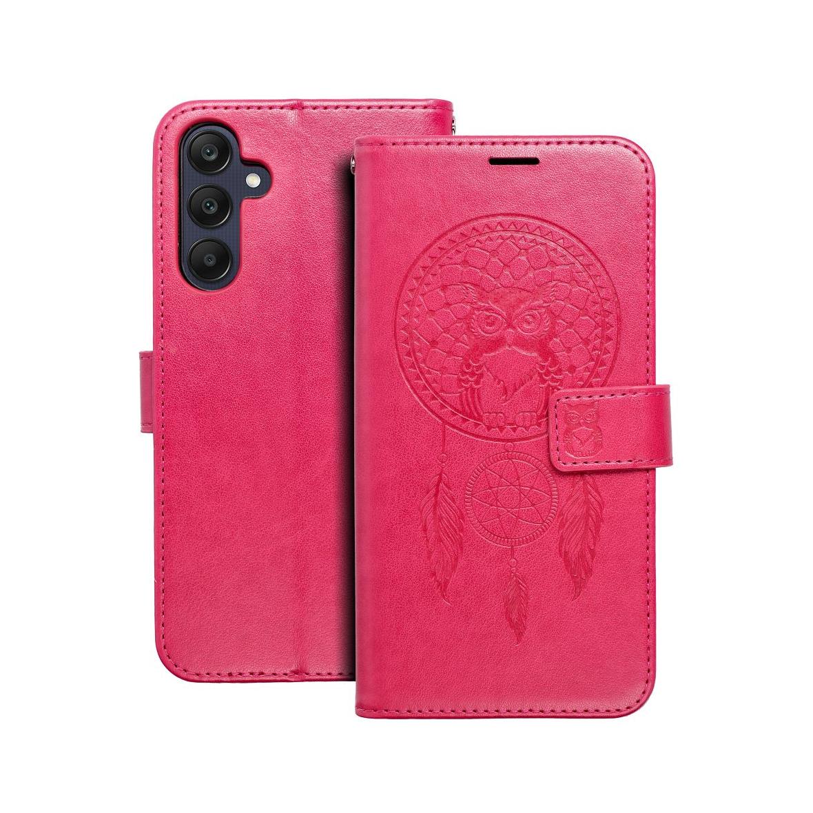 Etui z klapką na Samsung A25 5G Mezzo Book łapacz snów magenta