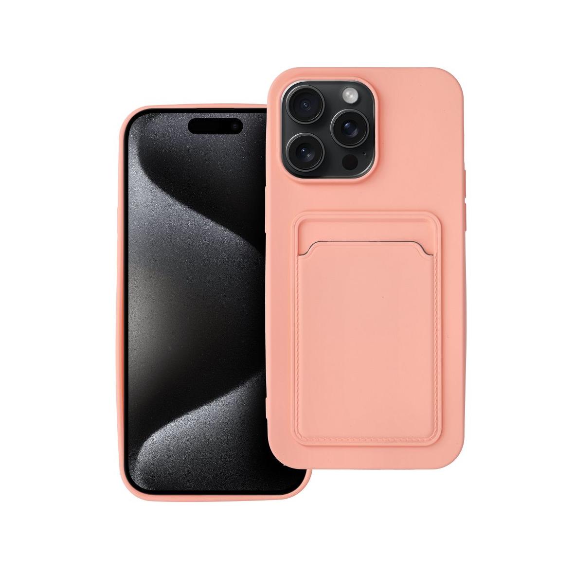 Futerał do iPhone 15 PRO MAX Card Case różowy