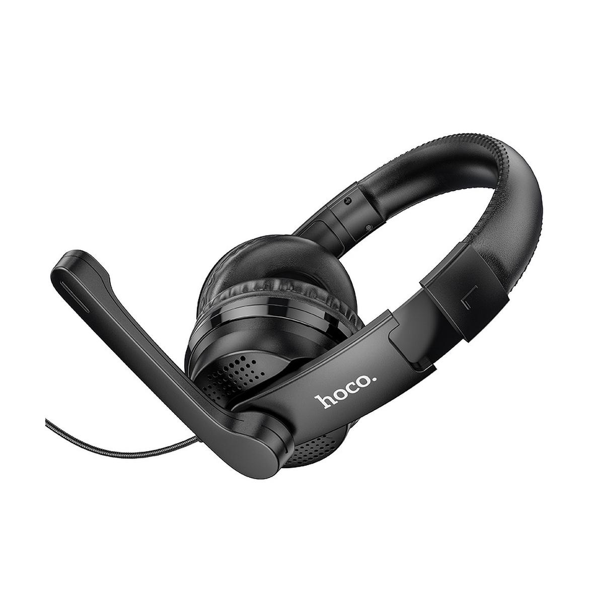 Słuchawki przewodowe nauszne Jack 3,5 mm Hoco W103 czarne