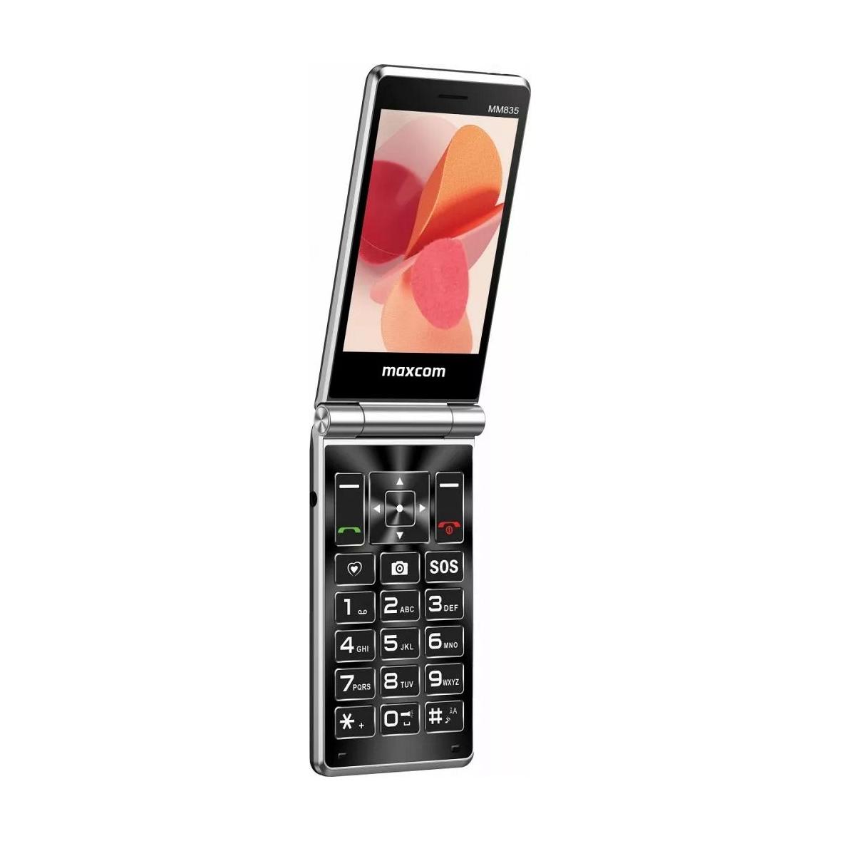 MAXCOM telefon dla seriora z klapką MM835 czarny