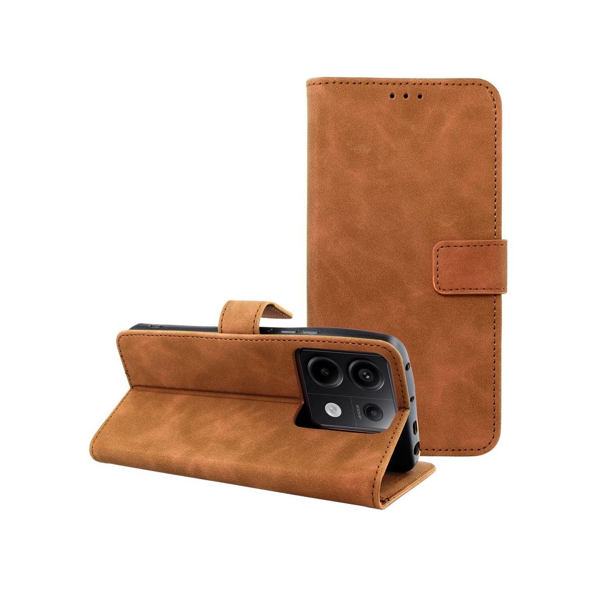 Etui z klapką na Xiaomi Redmi NOTE 13 PRO 5G Tender Book brązowe