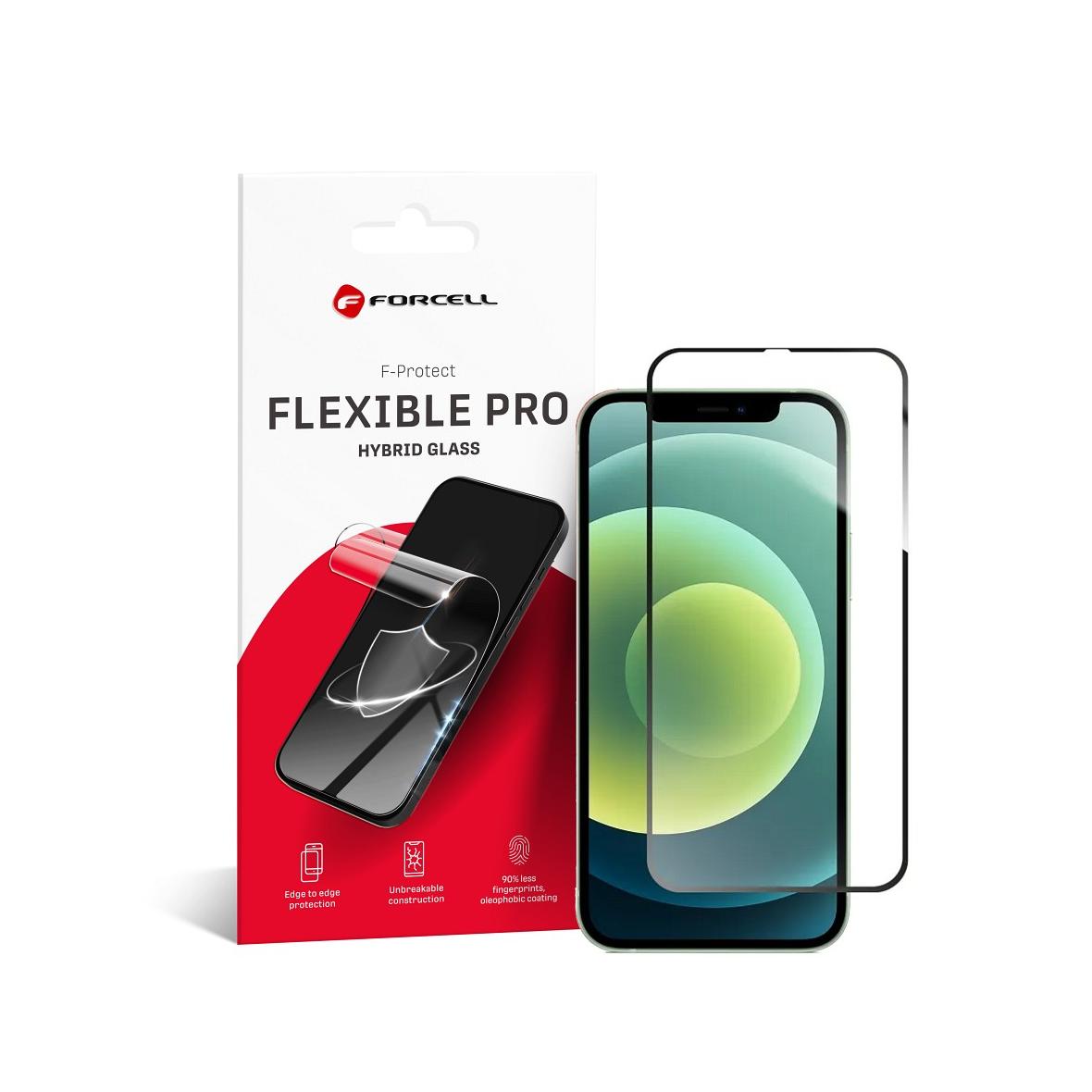 Szkło hybrydowe do iPhone 12 / 12 PRO Forcell Flexible 5D czarne