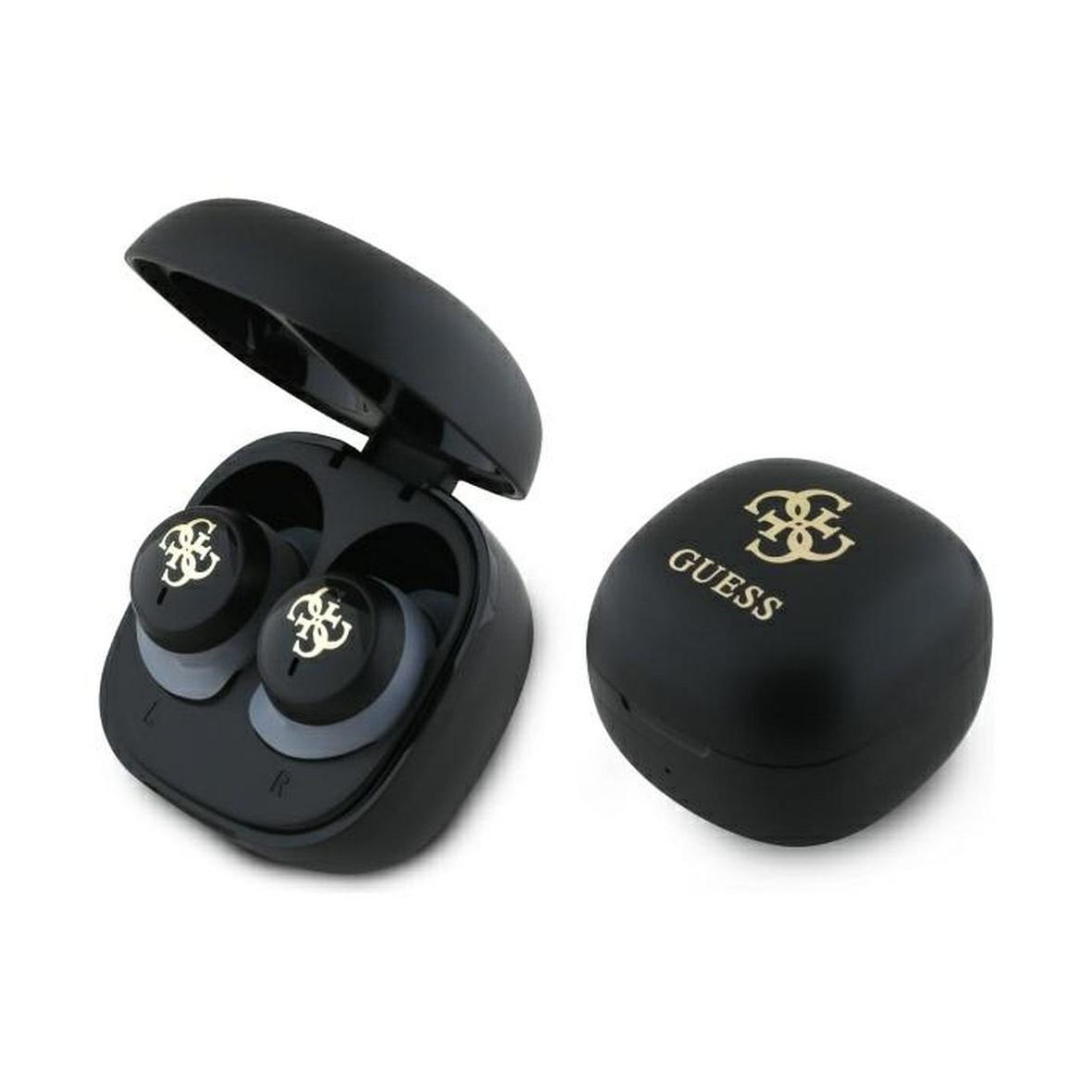 GUESS słuchawki bezprzewodowe bluetooth TWS GUTWSJ144ESK (Mini Iridescent 4G Printed Logo) czarne