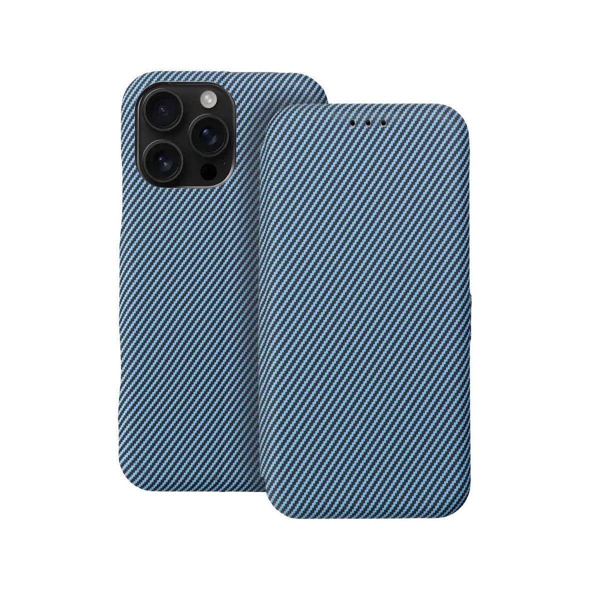 Etui z klapką na iPhone 16 PRO MAX Folio Side Magnet niebieskie