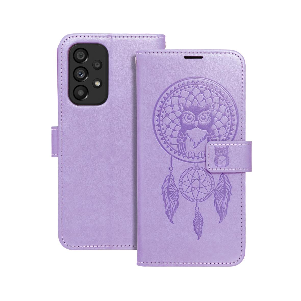 Etui z klapką na Samsung A53 5G Mezzo Book łapacz snów fioletowe