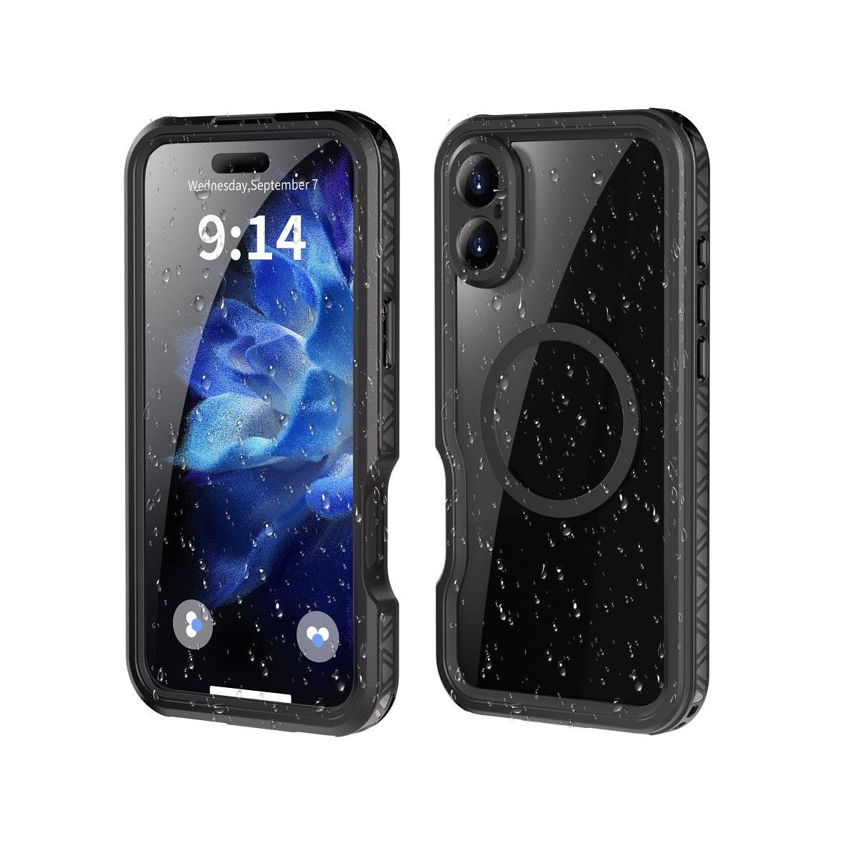 Futerał do iPhone 16 PLUS Shellbox GT wodoodporny zgodny z MagSafe czarny