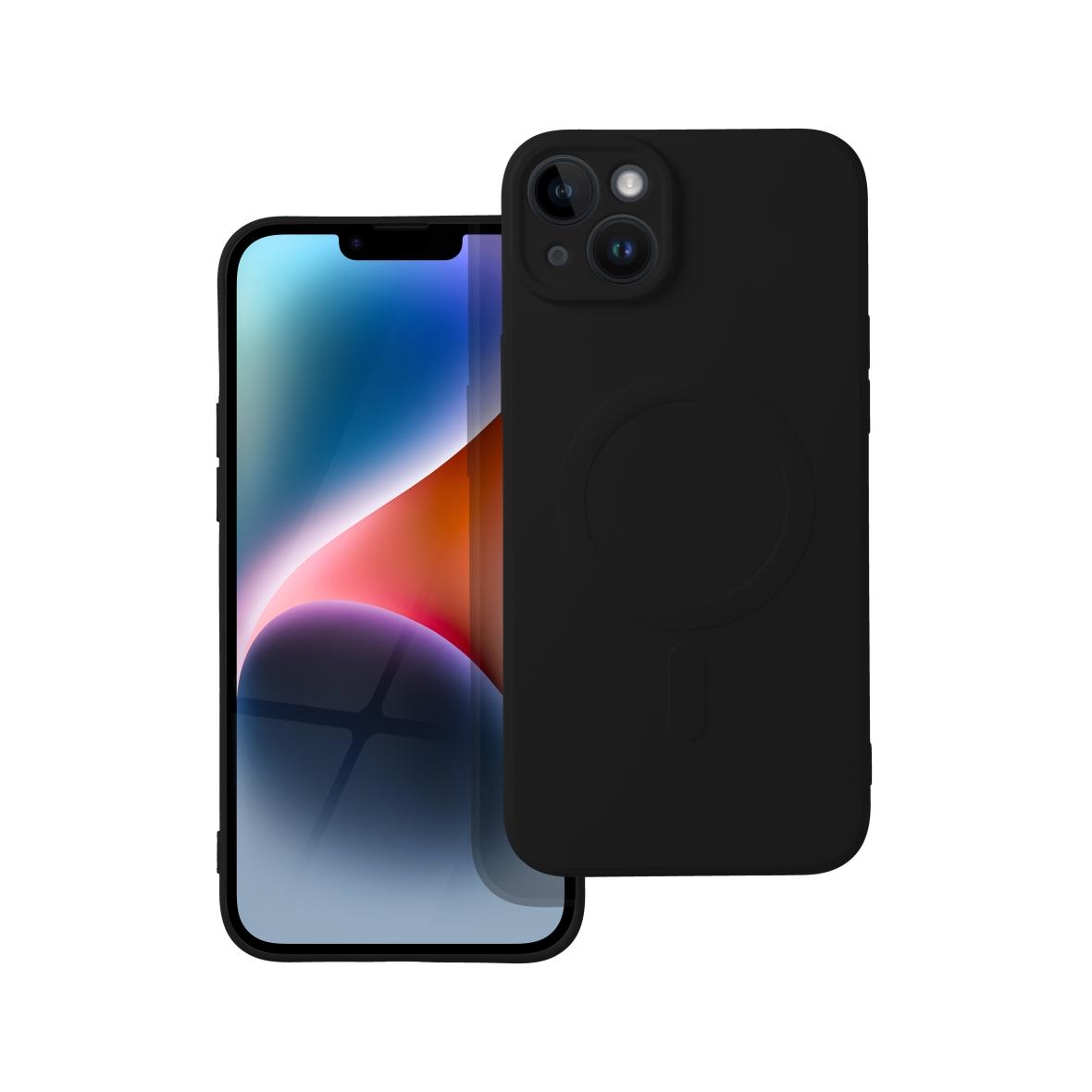 Futerał do iPhone 14 PLUS Silicone Mag Cover zgodny z MagSafe czarny
