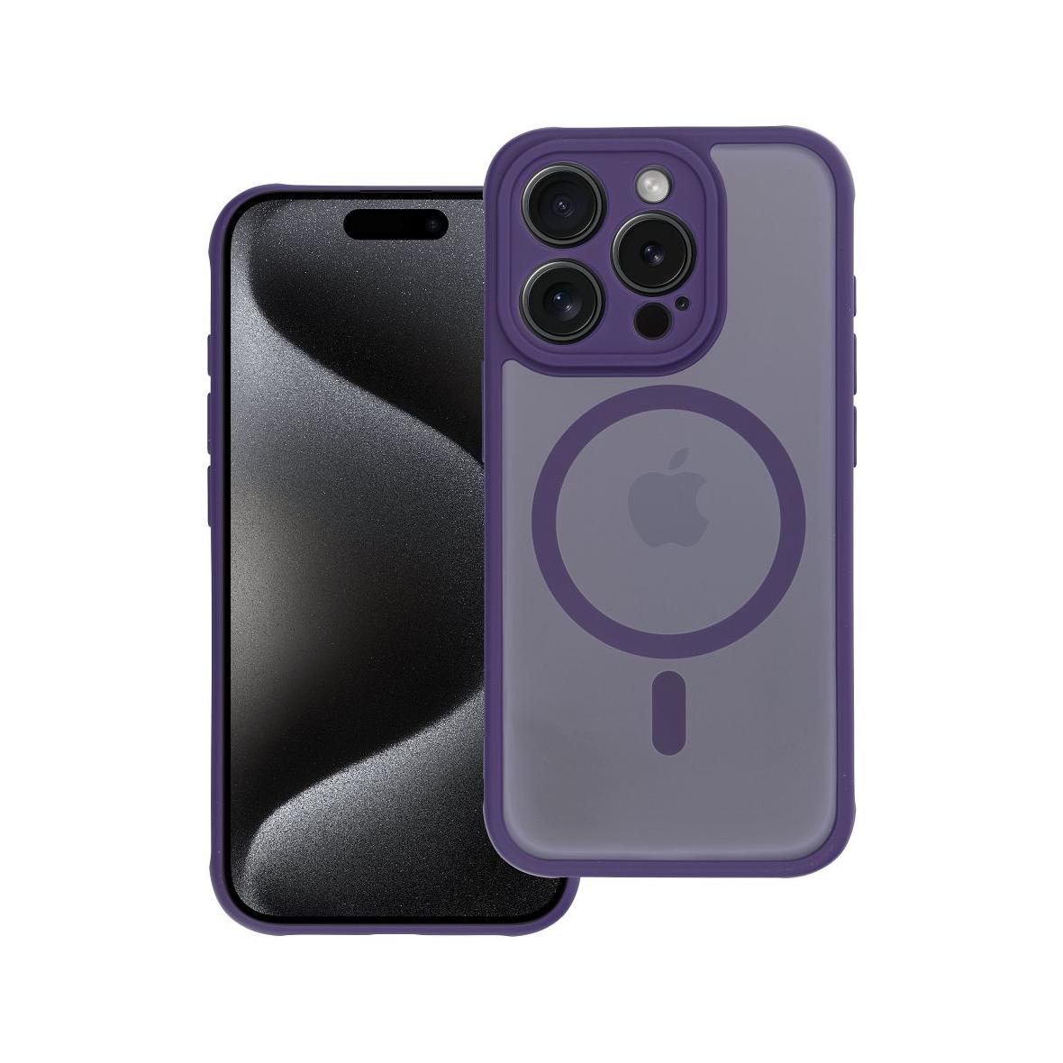 Futerał do iPhone 13 Full Matte Mag Cover zgodny z MagSafe fioletowy