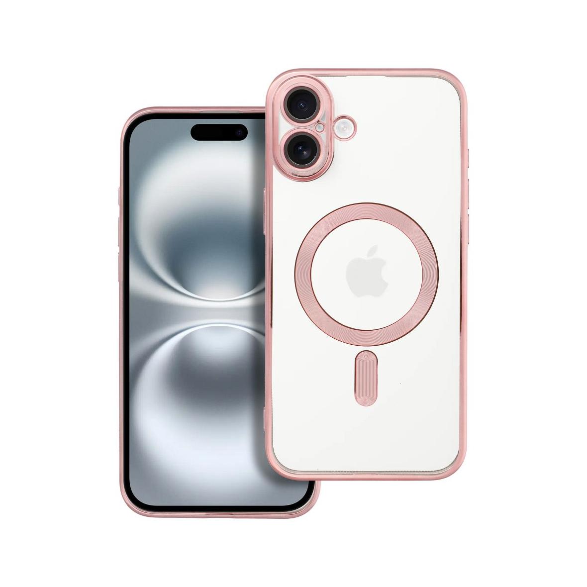 Futerał do iPhone 16 PLUS Electro Mag Cover zgodny z MagSafe złoty róż