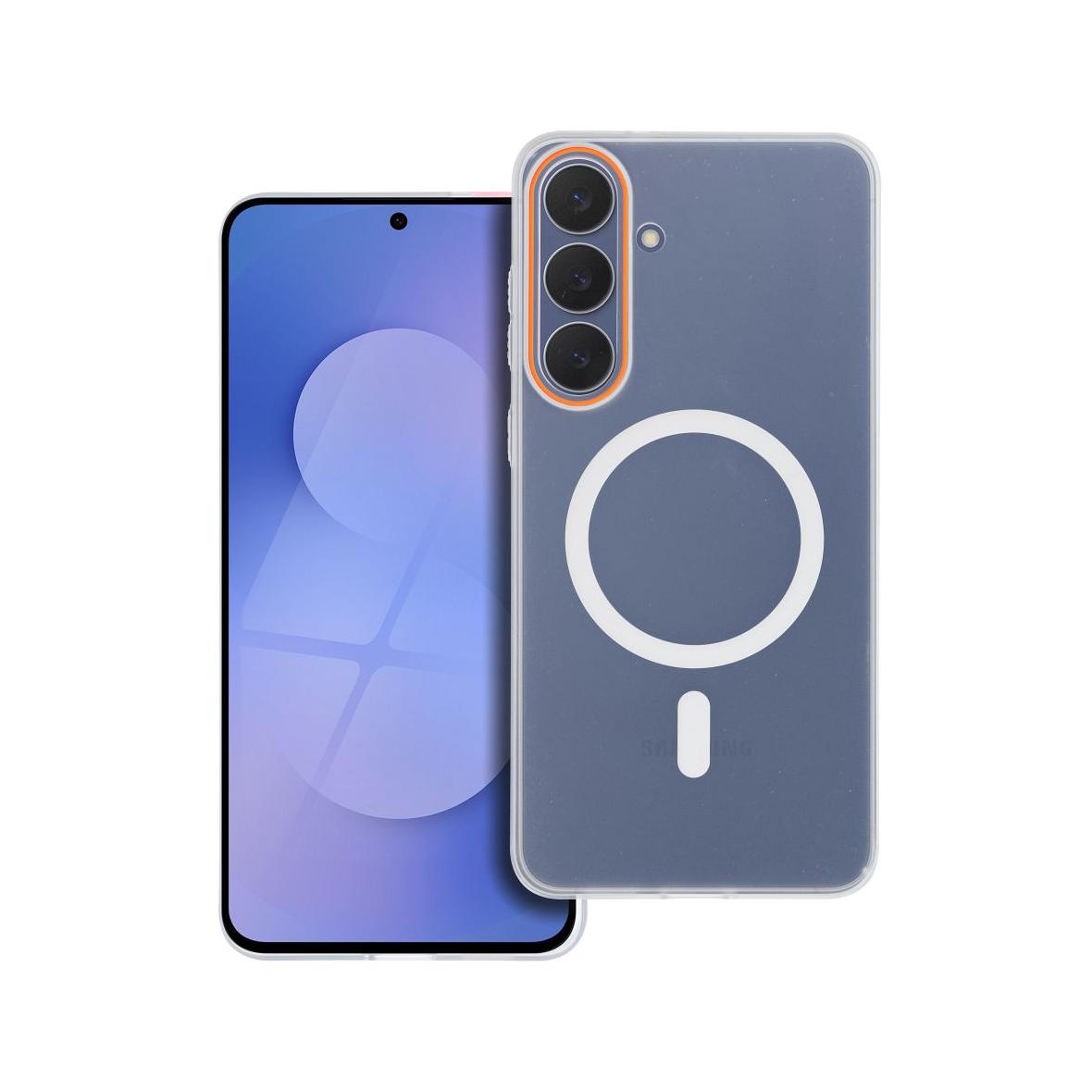 Futerał do Samsung A26 Go Orange zgodny z MagSafe transparentny