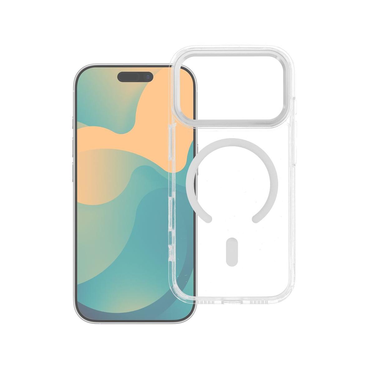 Futerał do iPhone 17 PRO Frame Clear Hybrid Mag Cover zgodny z MagSafe transparentny