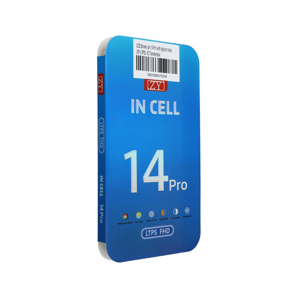 Wyświetlacz do iPhone 14 Pro z ekranem dotykowym czarnym (ZY-LTPS) IC Transferable