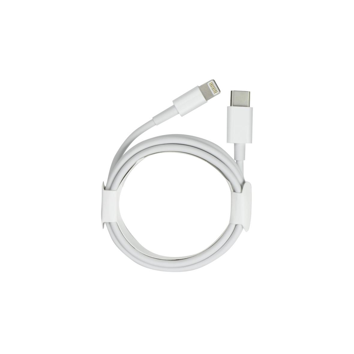 Kabel USB C do Lightning PD 2A 12W 1 m biały