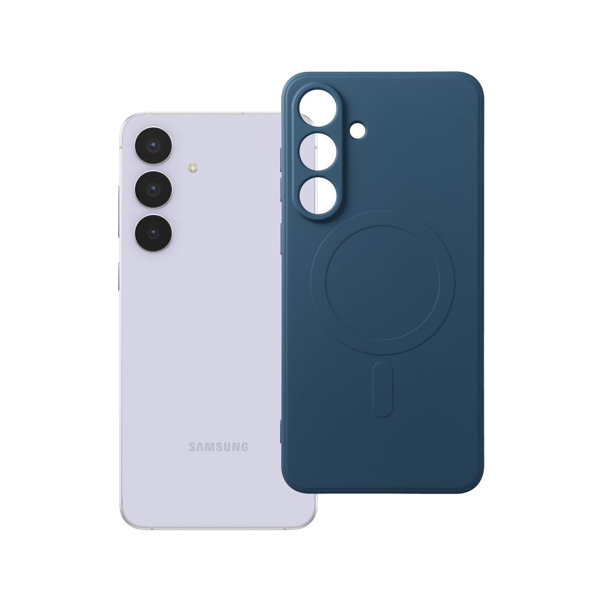 Futerał do Samsung S25 FE Silicone Mag Cover zgodny z MagSafe niebieski