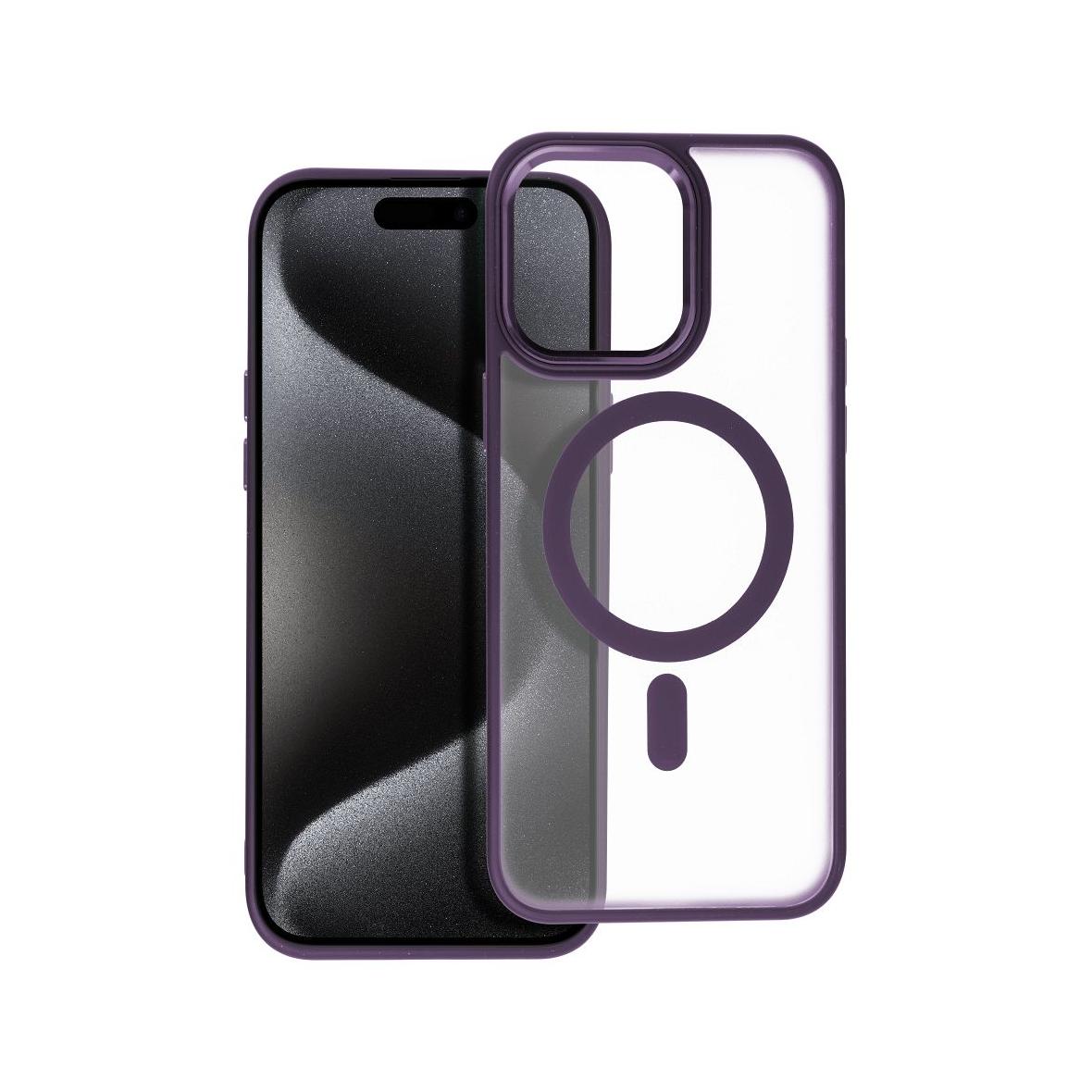 Futerał MATTE MAG COVER kompatybilny z MagSafe do IPHONE 15 Pro Max fioletowy
