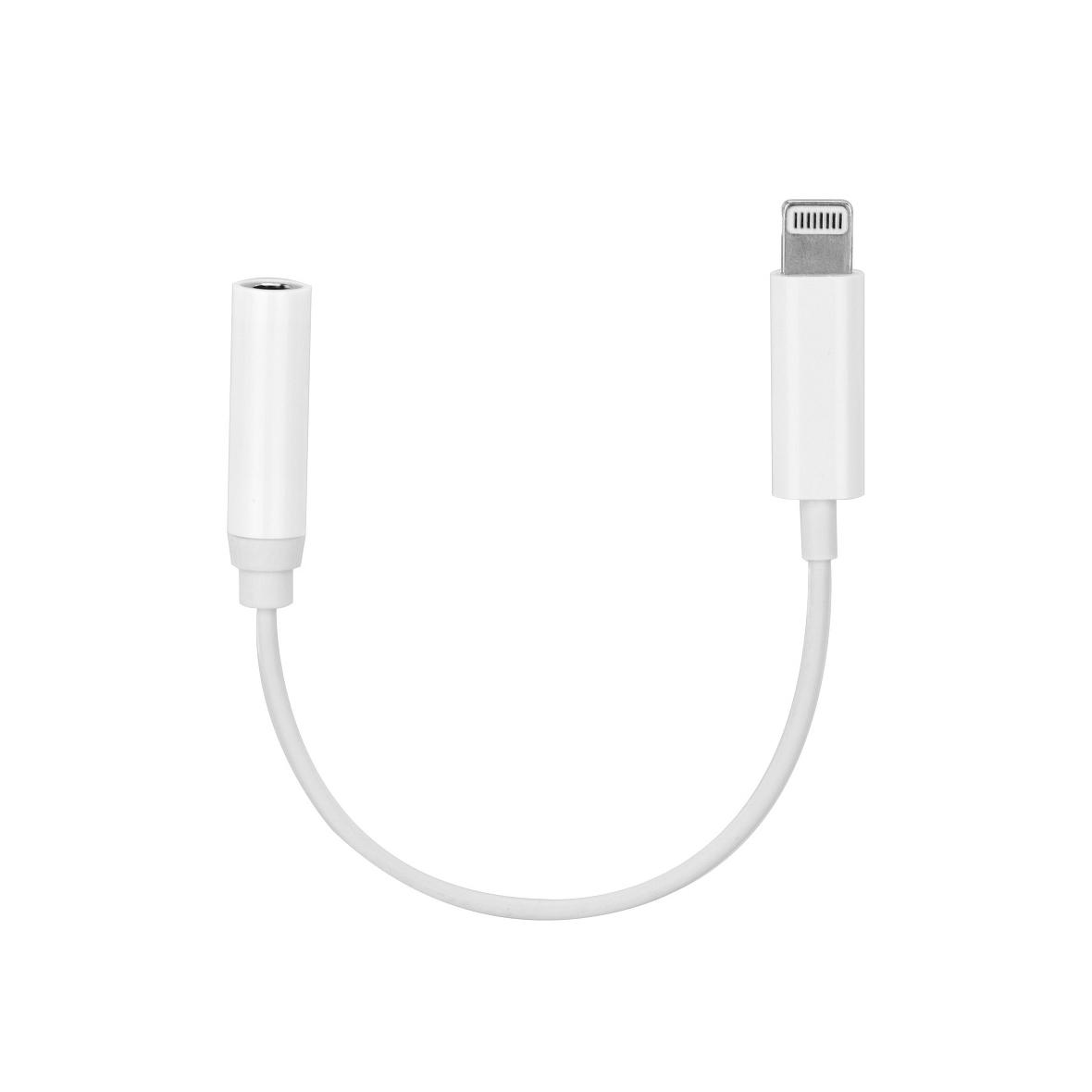 Adapter AUX Lightning (męski) do Jack 3,5 mm (żeński) biały