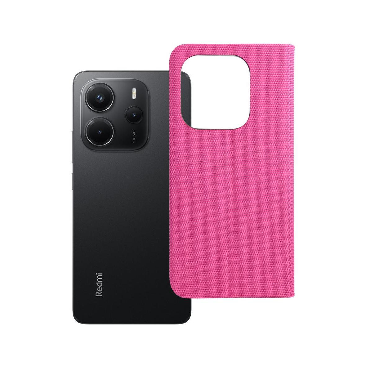 Etui z klapką na Xiaomi Redmi NOTE 14 4G (GLOBAL - 164,84mm x 78,15mm x 8,16mm) Sensitive Book różowe