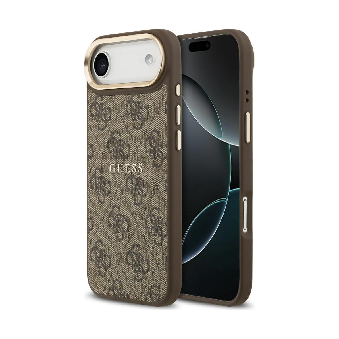 GUESS futerał do IPHONE 17 Air kompatybilny z MagSafe GUHMP17MP4MSEGCW (PU 4G W/ Classic) brązowy