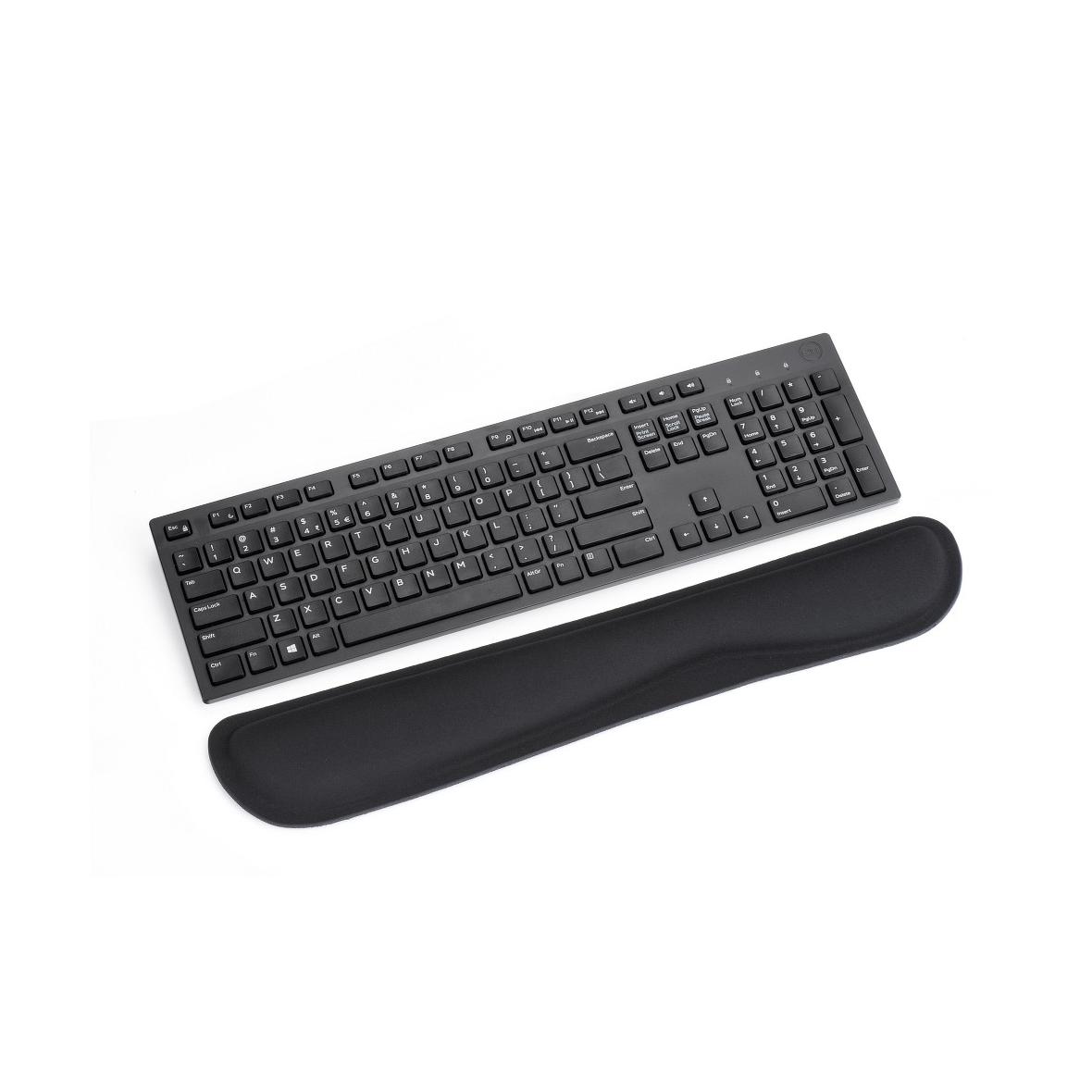 Podkładka pod nadgarstki do klawiatury ergonomiczna 460 x 85 x 25 mm czarna