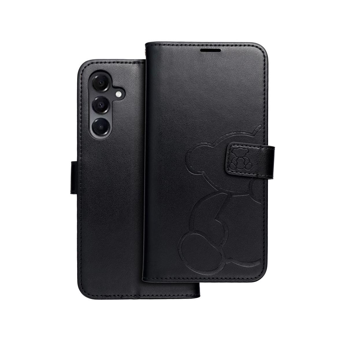 Etui z klapką na Samsung A16 5G Mezzo Book teddy bear czarne