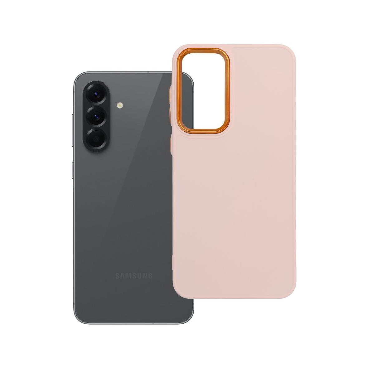 Futerał do Samsung A56 5G Frame pudrowy róż