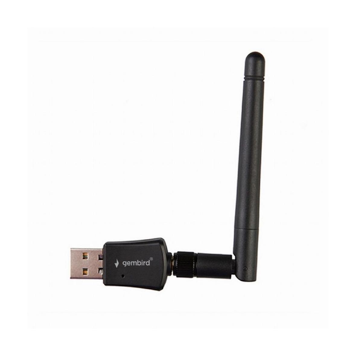 GEMBIRD karta sieciowa na USB A z odkręcaną anteną WiFi WNP-UA300P-02 czarna