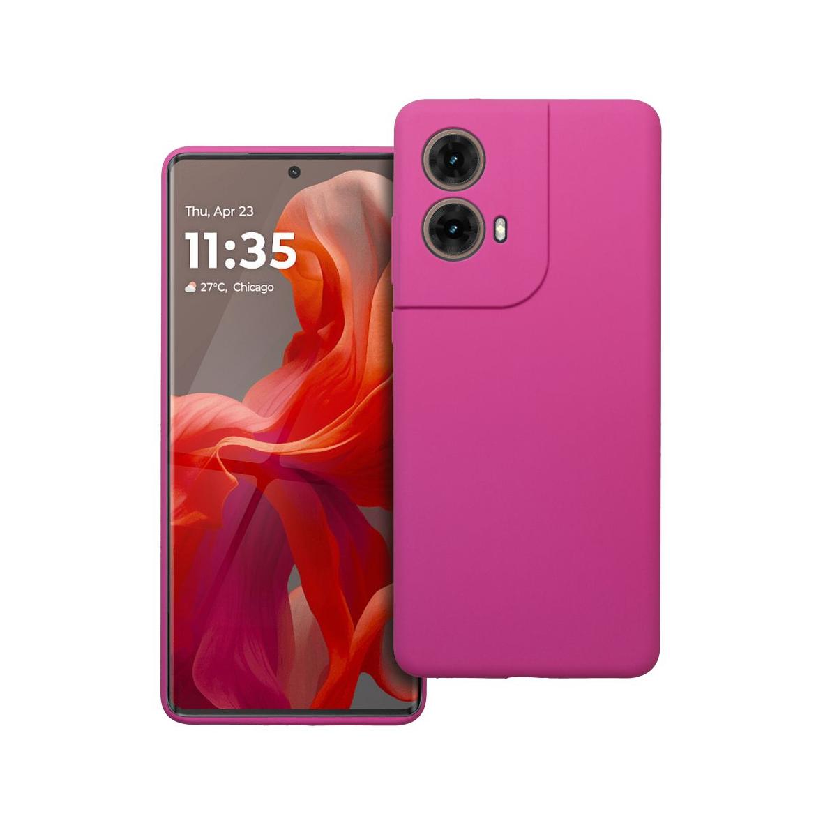 Futerał do Motorola G85 5G Silicone 2mm różowy