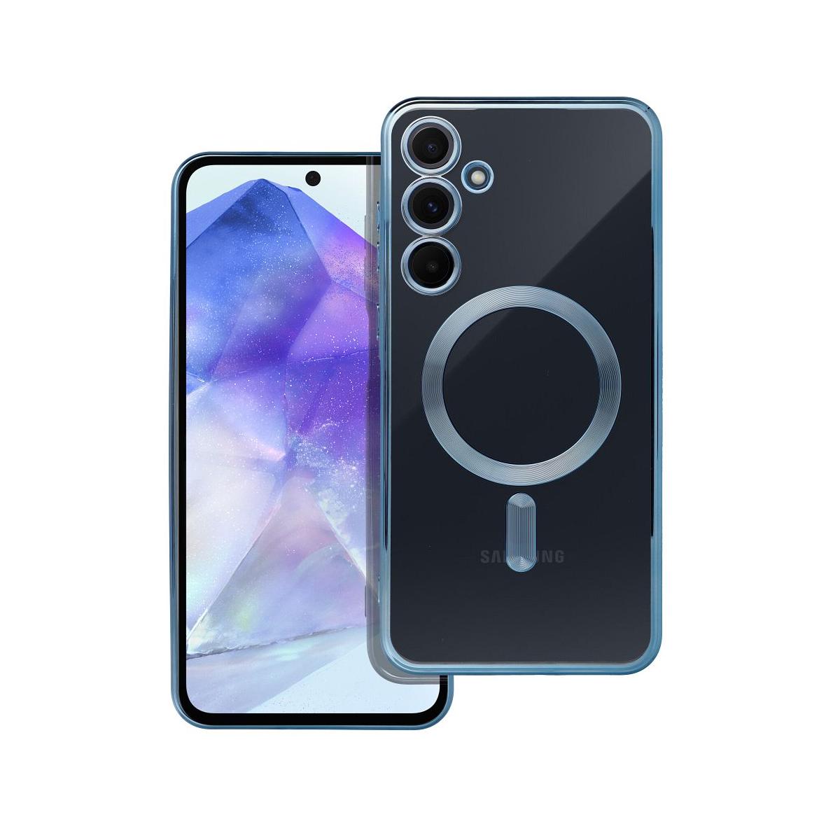 Futerał do Samsung A55 Electro Mag Cover zgodny z MagSafe niebieski