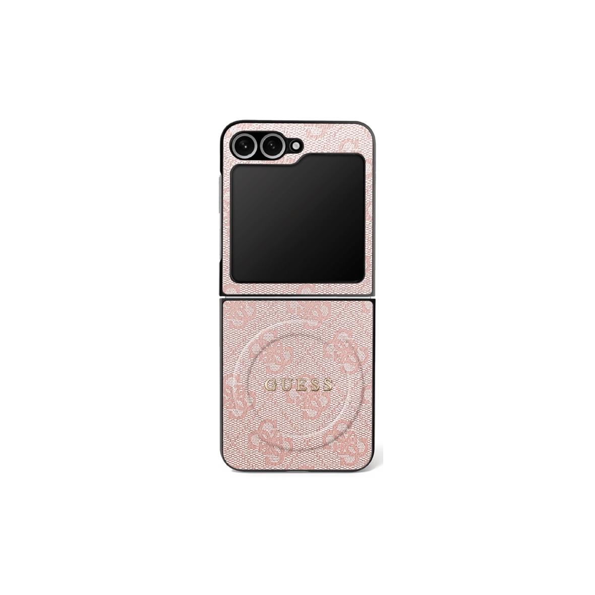 GUESS futerał do SAMSUNG Z FLIP7 kompatybilny z MagSafe GUHMZF7P4MSEGCP (Magnetic 4G PU W/ Classic) różowy