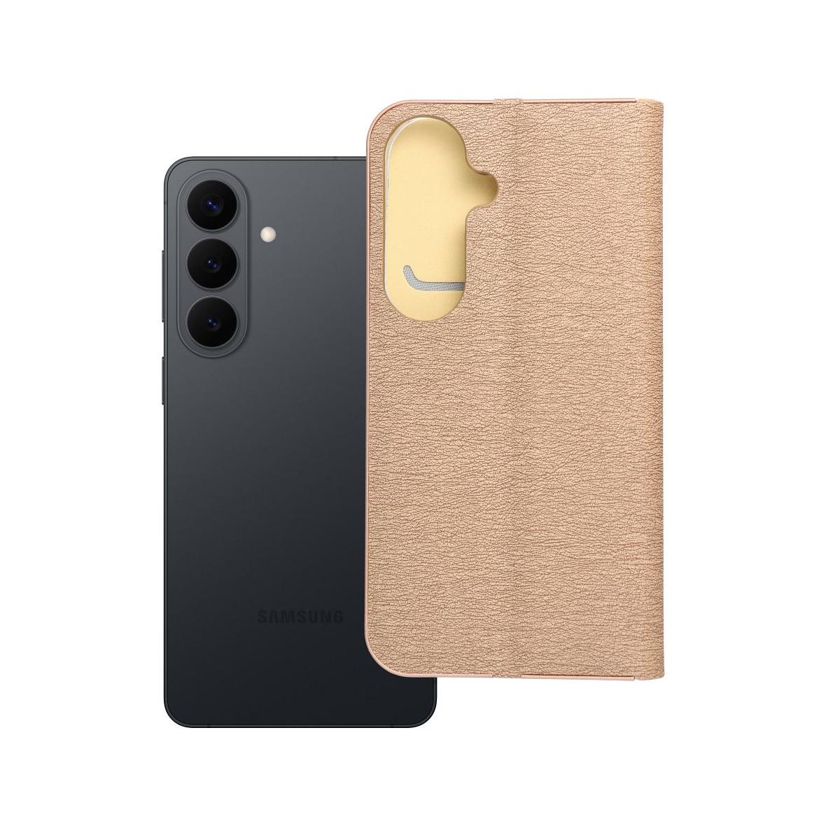 Etui z klapką na Samsung S26 Luna Book Gold złote