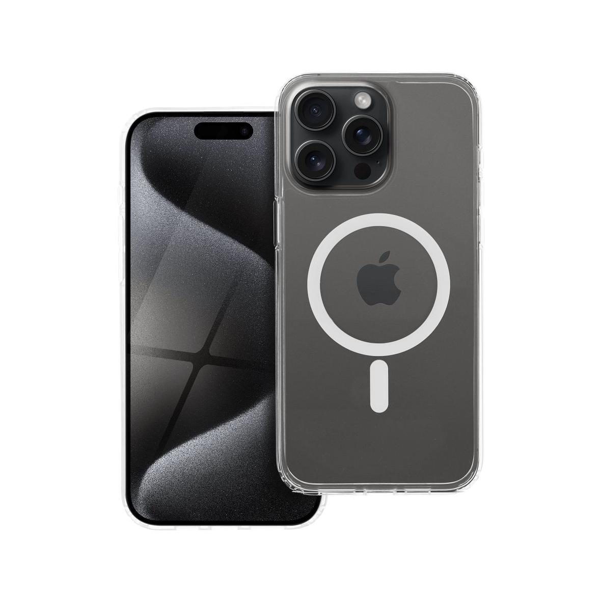 Etui na iPhone 15 PRO MAX Forcell F-Protect Clear Hybrid Premium zgodny z MagSafe transparentne 0INT