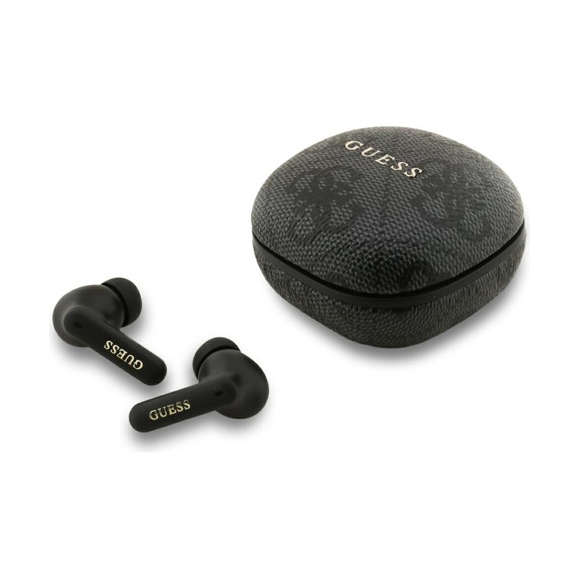 Słuchawki bezprzewodowe douszne Guess TWS ENC 4G Classic Metal Logo czarne