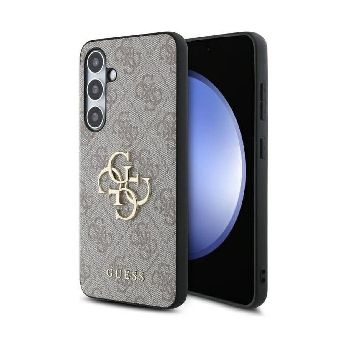 GUESS futerał do SAMSUNG S24 FE GUHCS24FE4GMGBR (HC PU 4G Big Metal Logo) brązowy