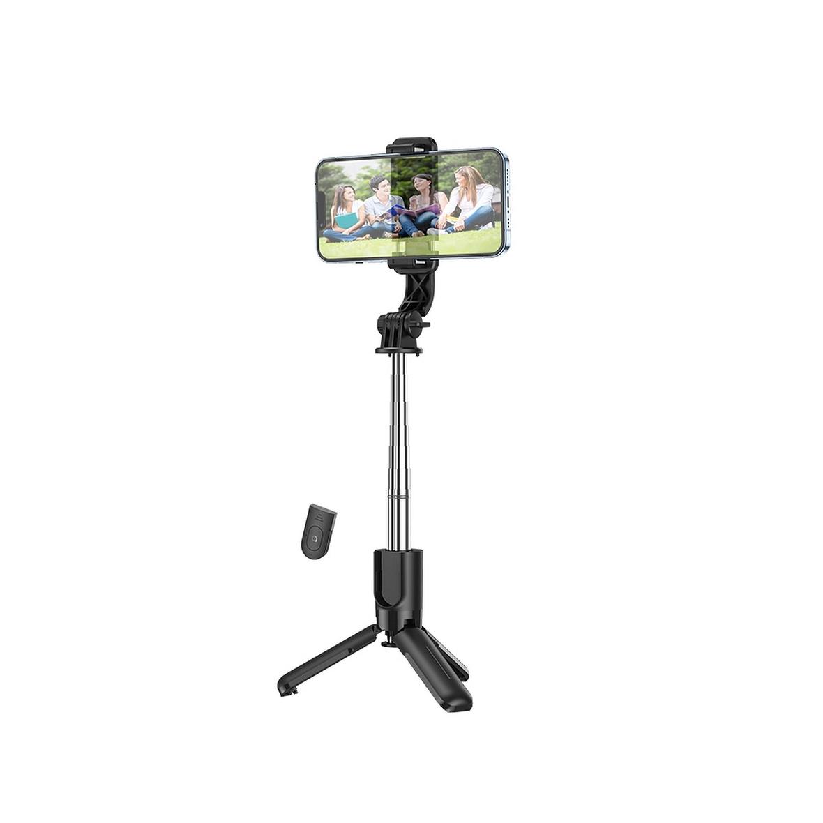 Selfie stick Hoco tripod z pilotem bezprzewodowym K17 czarny