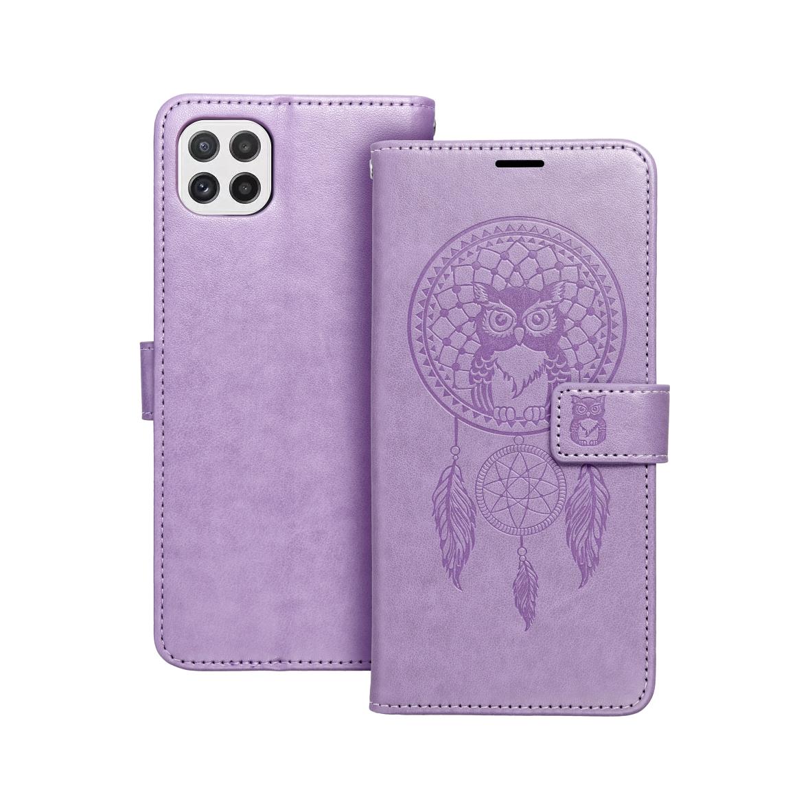 Etui z klapką na Samsung A22 5G Mezzo Book łapacz snów fioletowe