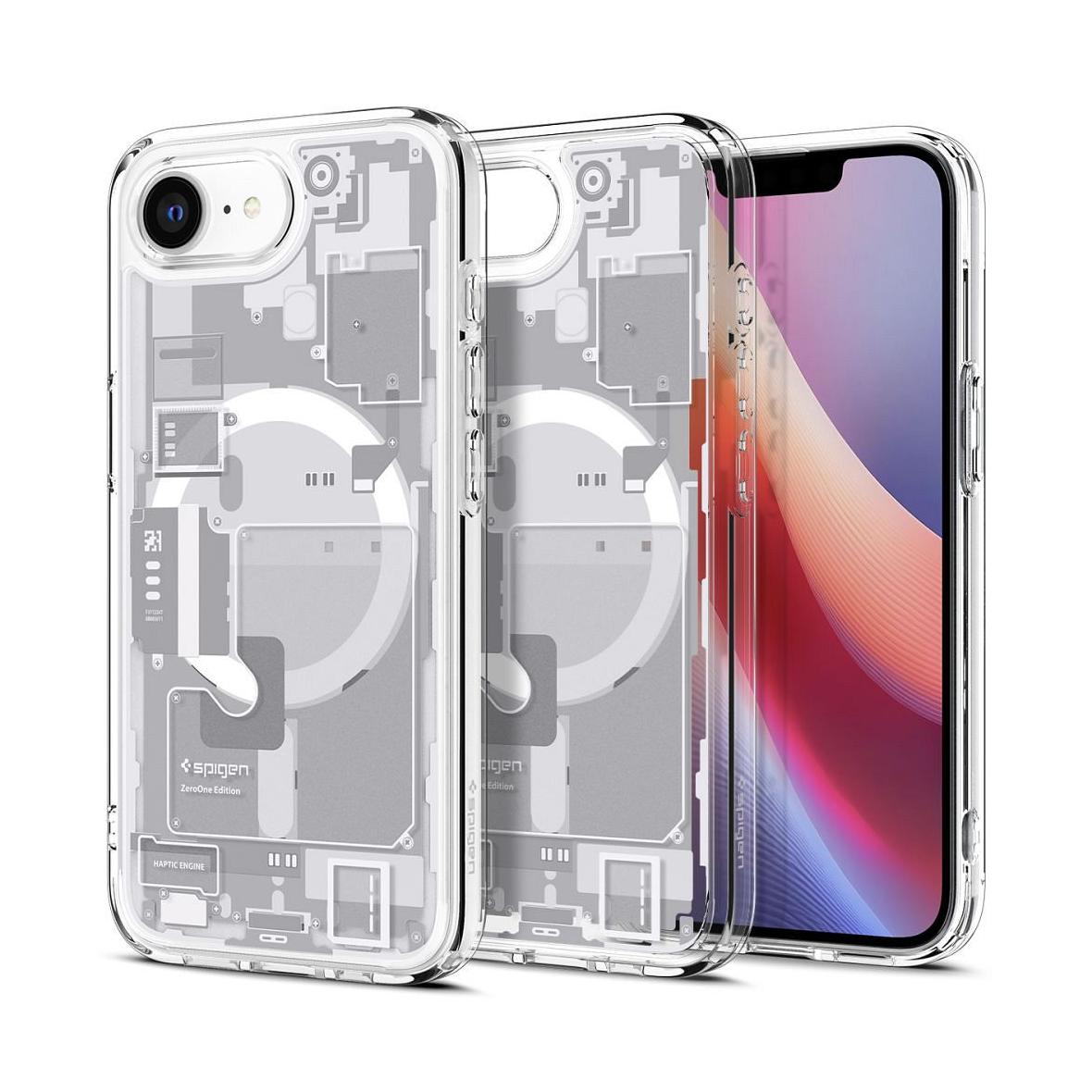 SPIGEN futerał ULTRA HYBRID MAG kompatybilny z MagSafe do IPHONE 16e (SE 4 2025) zero one white