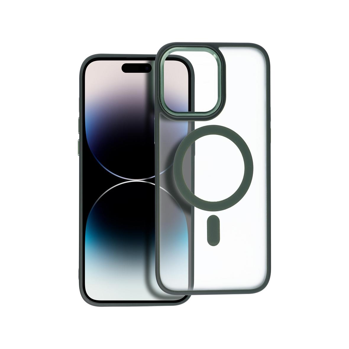 Futerał MATTE MAG COVER kompatybilny z MagSafe do IPHONE 14 Pro Max zielony