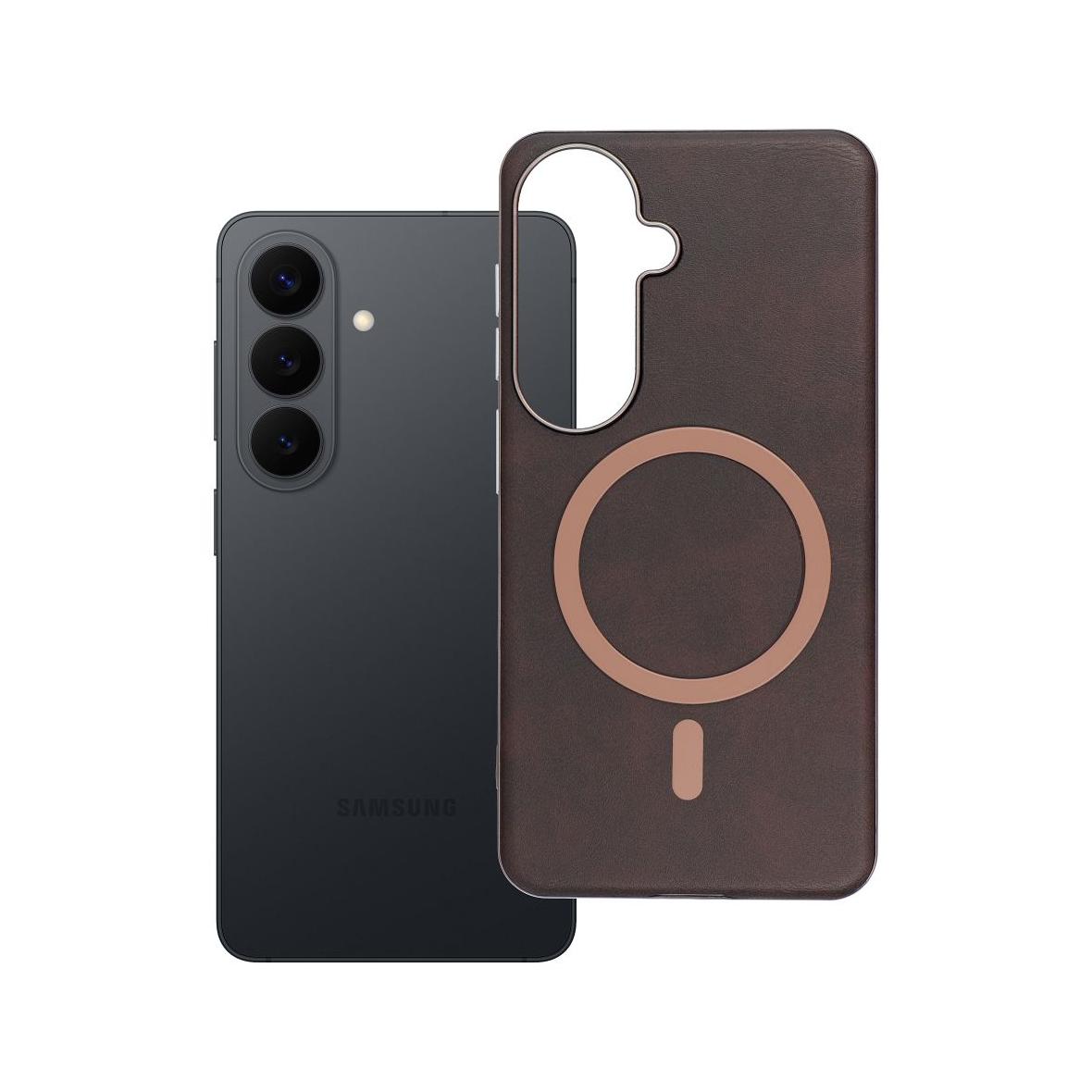 Futerał do Samsung S26 Gentleman Mag Cover zgodny z MagSafe brązowy