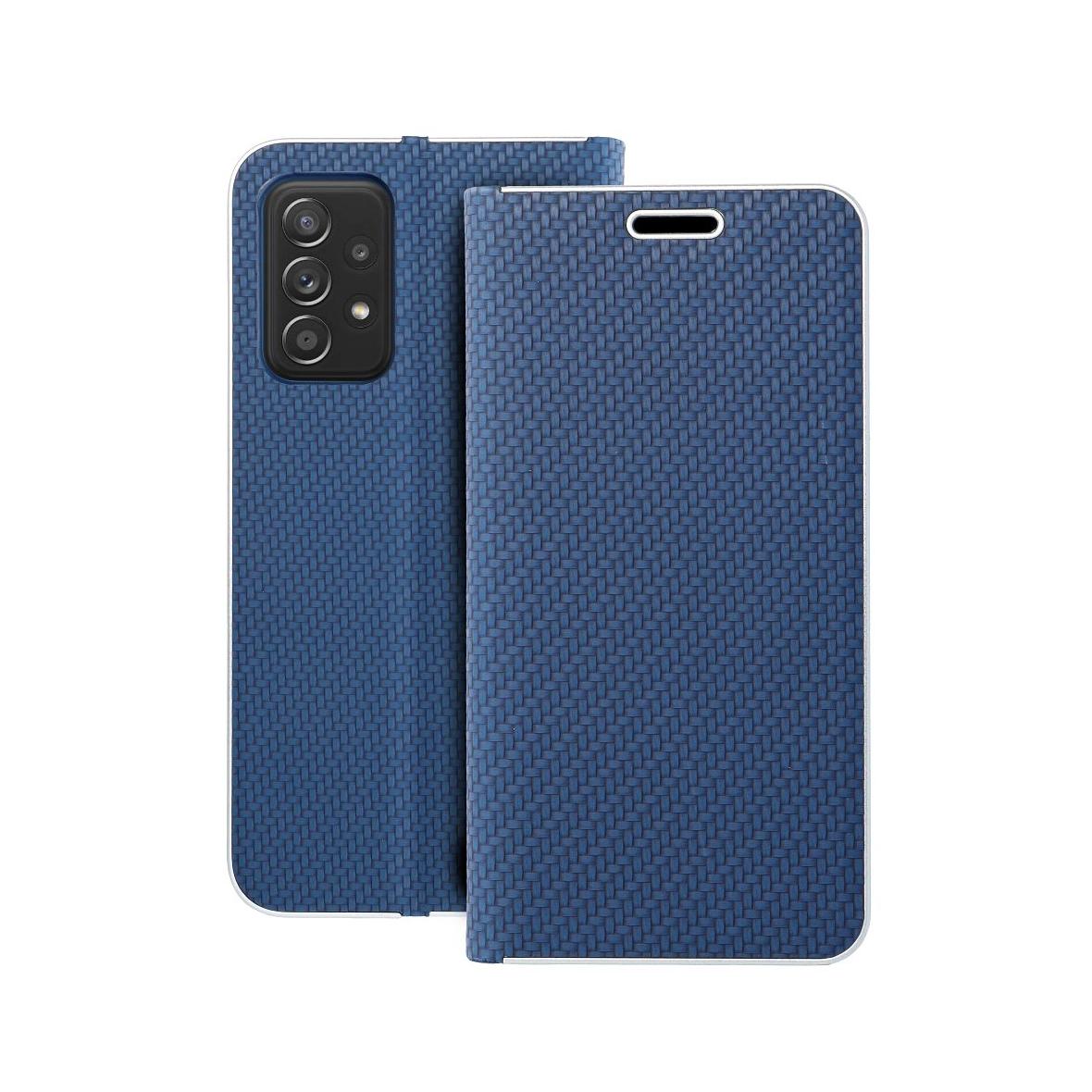 Etui z klapką na Samsung A52 5G / A52 LTE ( 4G ) / A52s 5G Luna Book Carbon niebieskie