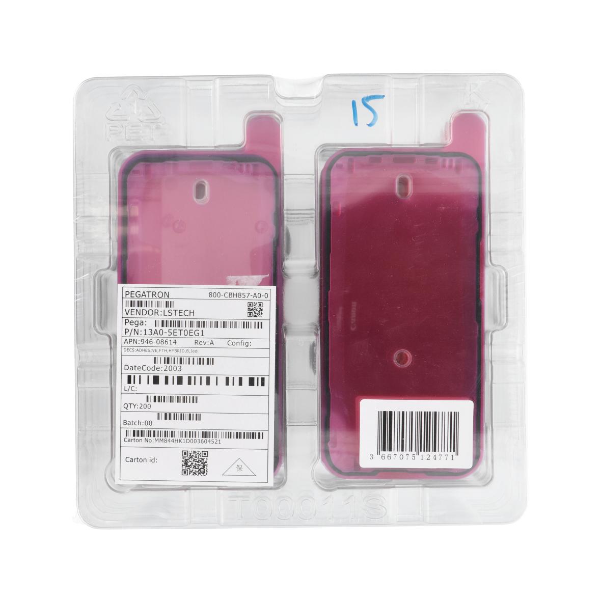ServicePack Taśma klejąca uszczelka wyświetlacza do iPhone 15 (opakowanie 200szt)