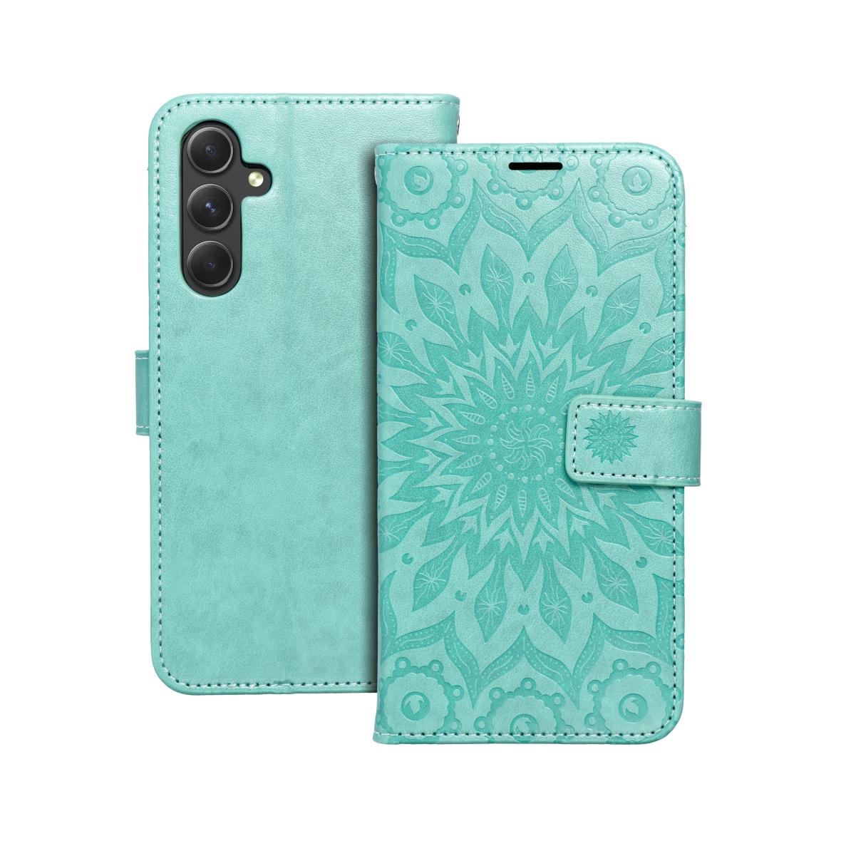 Etui z klapką na Samsung A54 5G Mezzo Book mandala zielone
