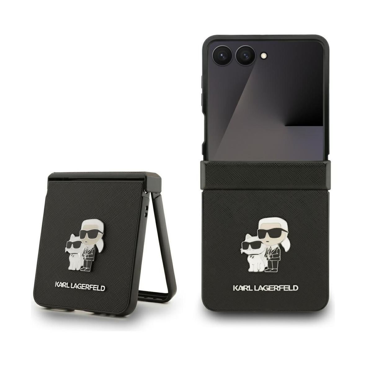 KARL LAGERFELD futerał do SAMSUNG Z FLIP7 KLHCZF7SAPKCNPK (Saffiano KC PIN) czarny