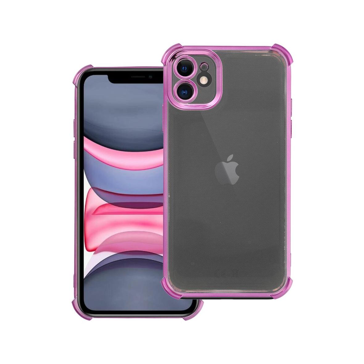 Futerał do iPhone 11 Antishock Electro purpurowy