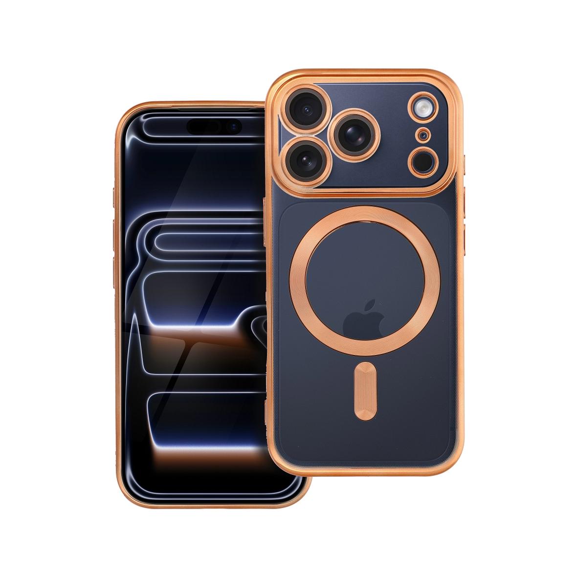 Futerał ELECTRO MAG COVER kompatybilny z MagSafe do IPHONE 17 Pro (full ring) złoty