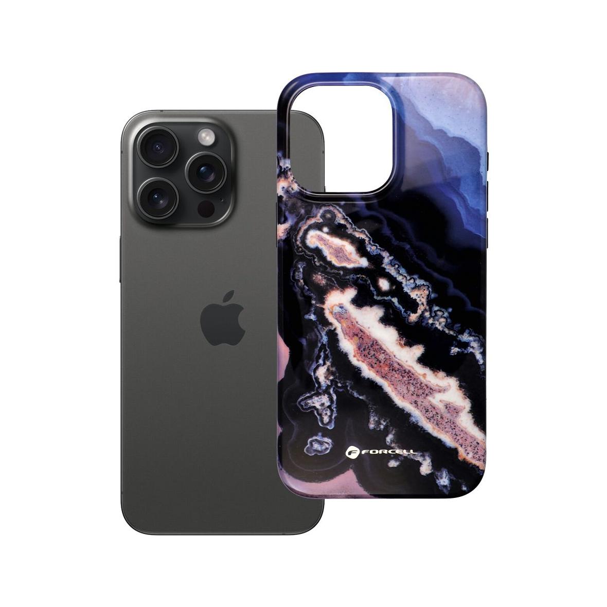 Etui na iPhone 15 PRO MAX Forcell F-Protect Mirage zgodny z MagSafe Military Drop-Test gold island