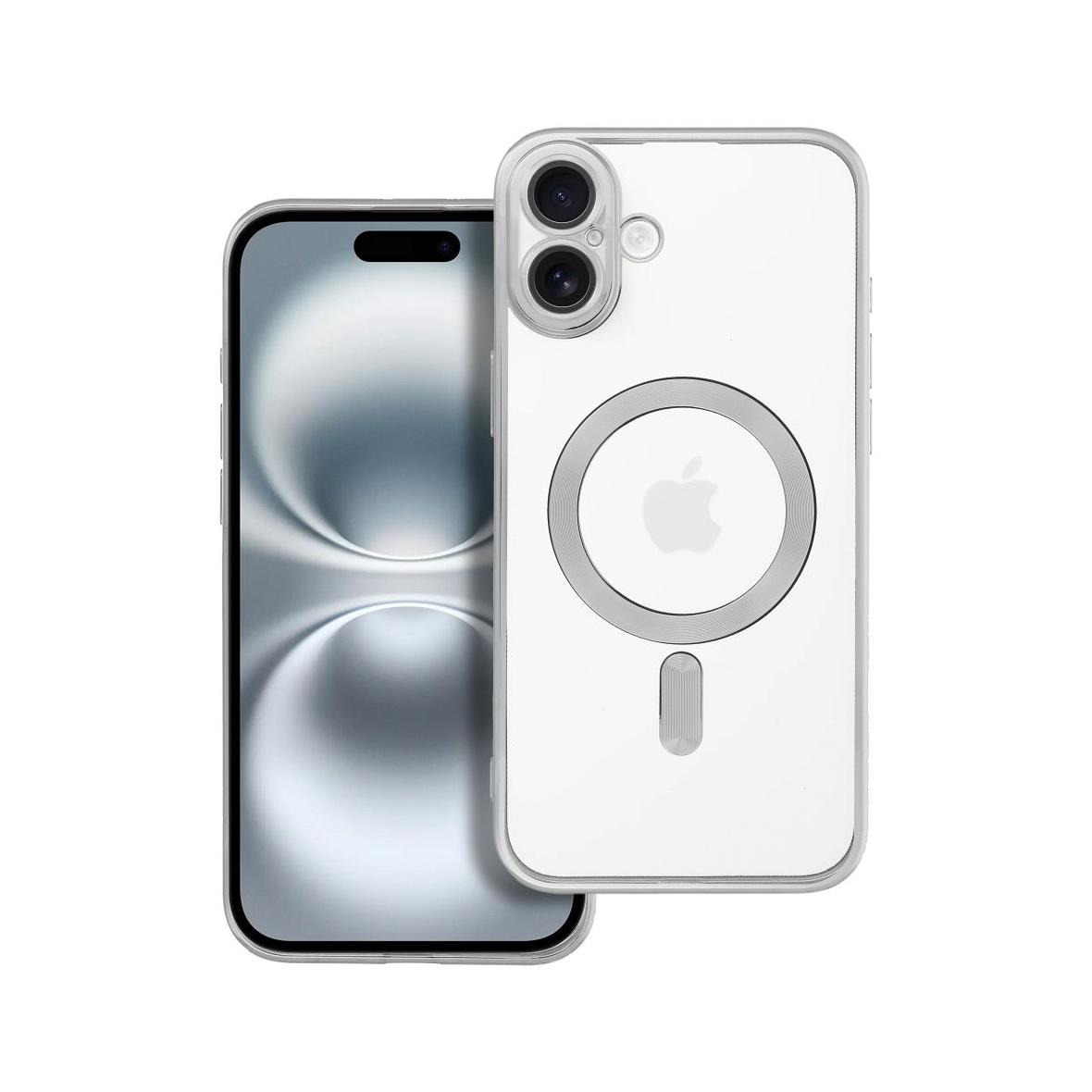 Futerał do iPhone 16 PLUS Electro Mag Cover zgodny z MagSafe srebrny