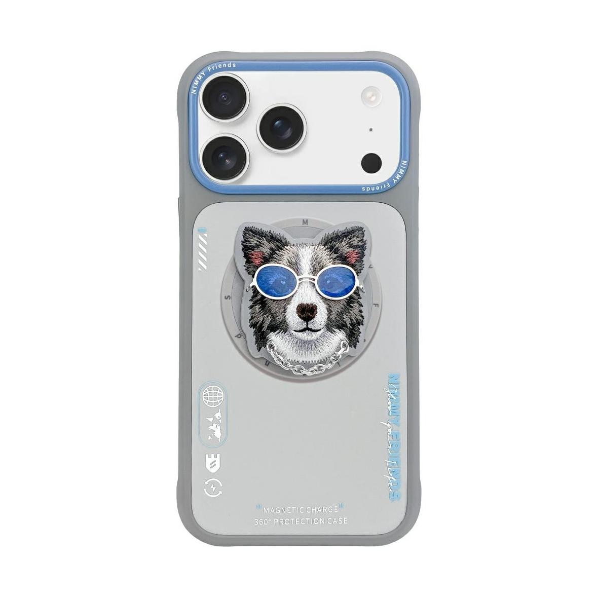 NIMMY futerał GLASSES COOL DOG kompatybilny z MagSafe do IPHONE 17 Pro szary