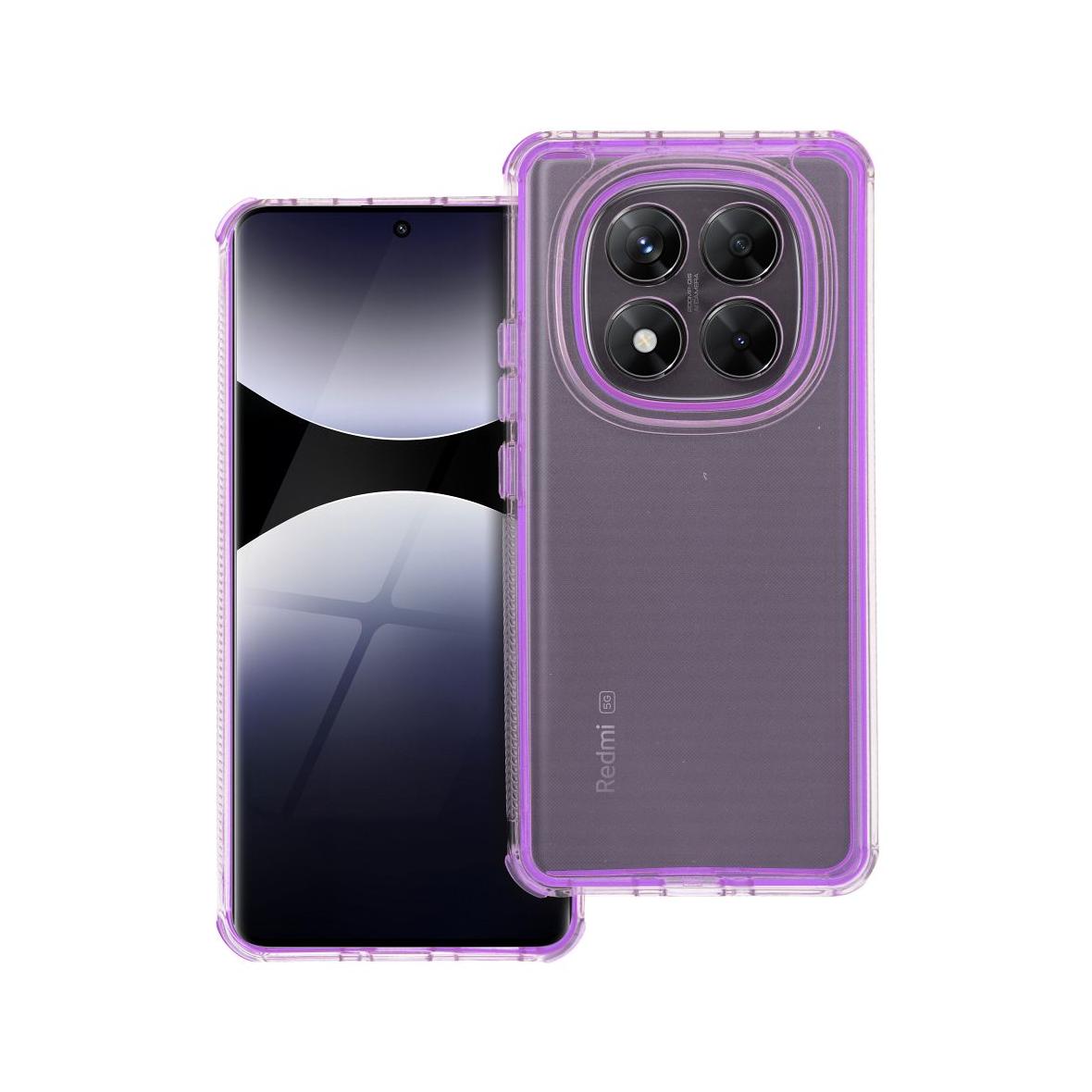 Futerał do Xiaomi Redmi Note 14 PRO 5G / 14 PRO PLUS 5G Matrix Clear jasnofioletowy