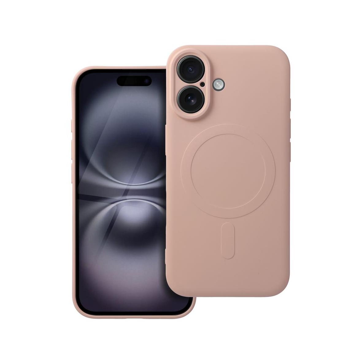 Futerał do iPhone 16 Silicone Mag Cover zgodny z MagSafe różowy
